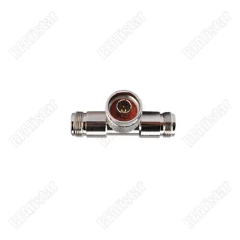 

10 Pieces N Type Male to Two 2x N Female Jack RF Adapter Connector Splitter 3 way T Type Nickel Brass