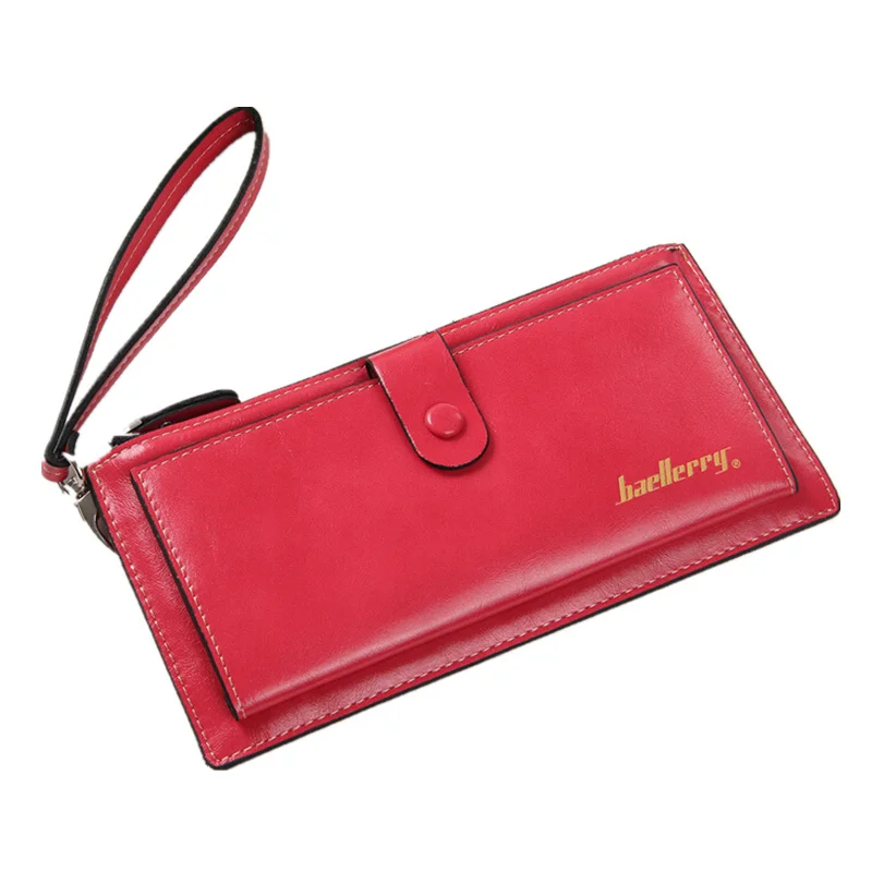 

High quality Oil wax leather brand women wallets lady card holder purse wholesale fashion leather wallets , Free Shipping