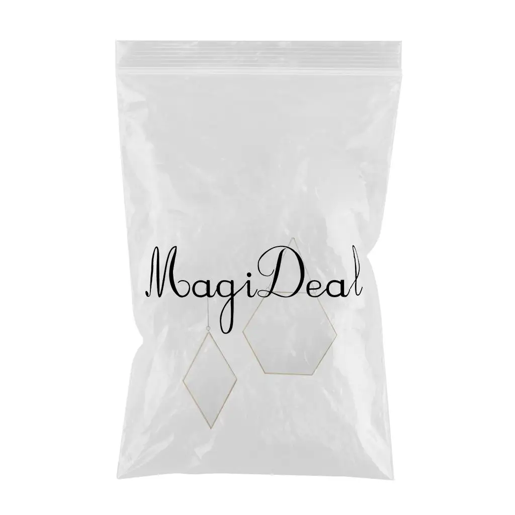 MagiDeal Glamour Glass Girls  Women Fitting Dressing Make Up Mirror Wall Hangings 2Pcs