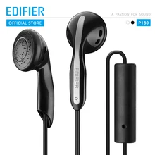 Наушники EDIFIER P180 с простым управлением музыкой и принимать звонки через встроенный провод micremote без запутывания включает наушники из губки
