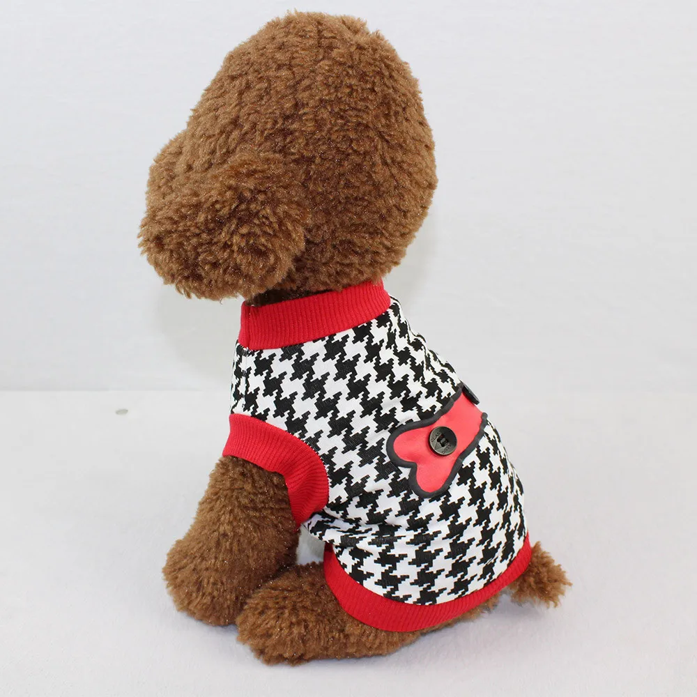 2018 Summer Pet Dog Clothes for Small Dog T-shirts Puppy Sport Soccer Jersey Cat Lattice Vest Outfit Spring Pet Coats Vests