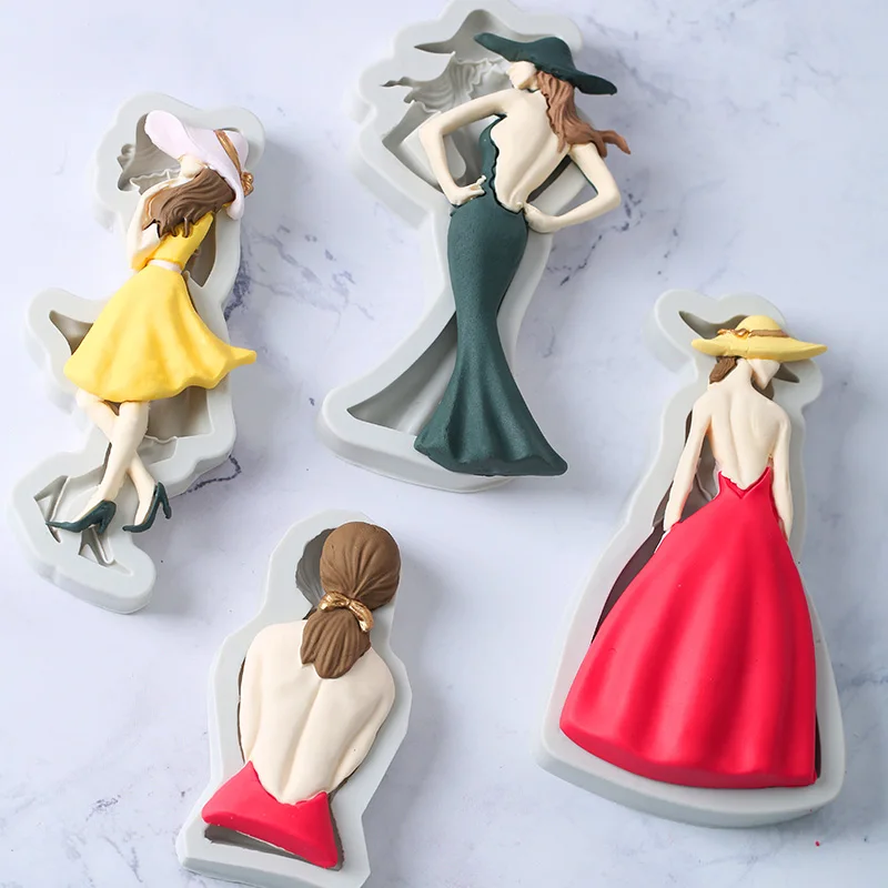 

Beauty Sexy Lady Silicone Mold Fondant Mould Cake Decorating Tool Chocolate Gumpastes Mold Sugarcraft