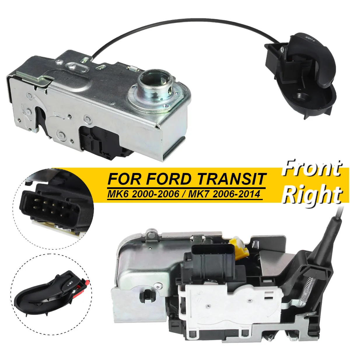 

Car Front Right Door Lock Latch Driver Side/Off Side for FORD TRANSIT MK6 MK7 2000-2014 V21812 1818766 YC1A-V21812-BR YC1A-V218