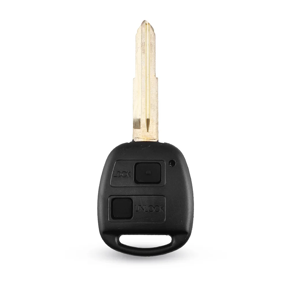 KEYYOU 2 кнопки дистанционного ключа автомобиля чехла для пластиковая пилочка для ногтей Yaris RAV4 Prado круиз ключ крышка с резиновый кнопочный коврик