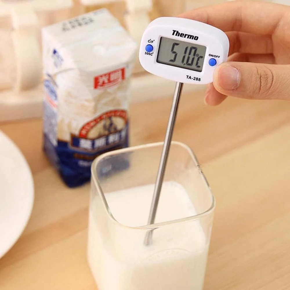 

Stainless Steel Electronic Digital Liquid Barbecue Thermometer LCD Display Temperature Measurement Food Thermometer Probe