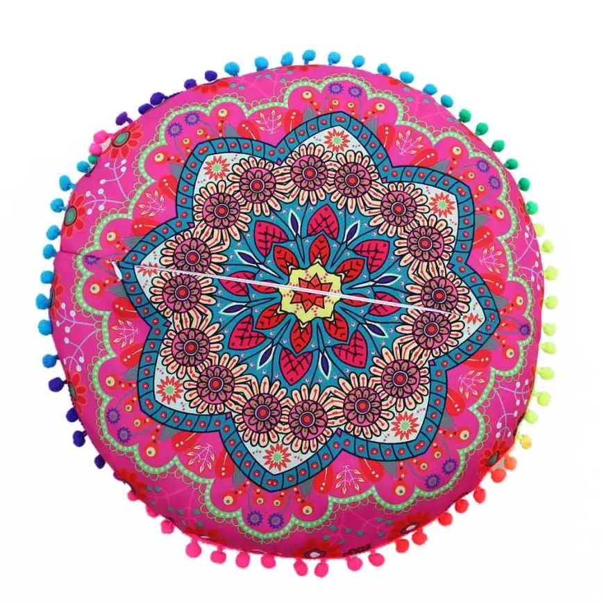 Indian Mandala Case Housse de Coussin Carré Décoratif méditation Throw Pillow Case