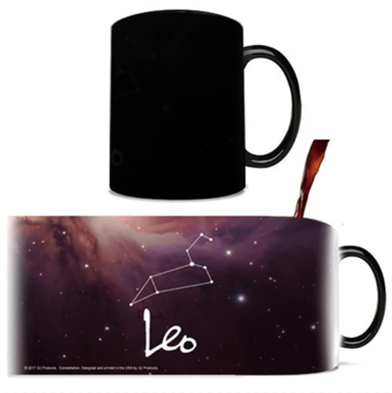 1 шт. 12 Созвездие изменение цвета кружки Звездное Космическое Пространство Вселенная керамика чай кофе чашки новинка подарок на день рождения - Цвет: G