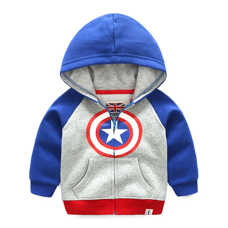 

2018 Fall British Children's Wear New baby hooded Sweatshirt coat Children's jacket boys shirt Cotton sanded coat