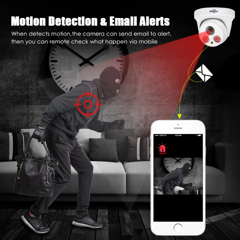 Baratos 5MP 1080P 4MP cámara IP POE H.265 de Audio Domo cámara de ONVIF detección de movimiento para PoE NVR ver Hiseeu