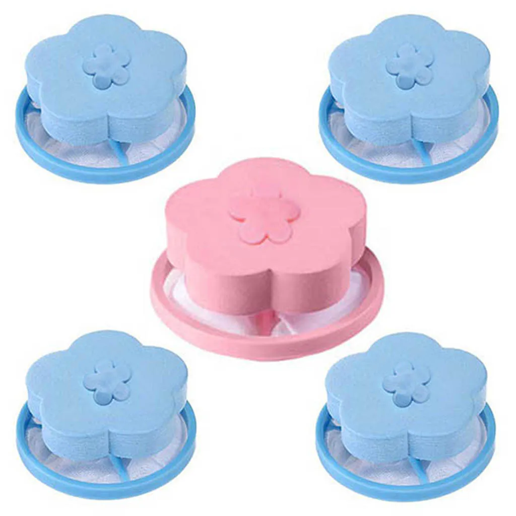 

5PCS Lint Filter Bag Washing Machine Lint Filter Bags Laundry Mesh Hair Catcher Floating Ball Pouch Household Laundry Products