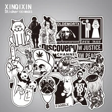 100 шт Смешанные черно-белые наклейки Детские домашний декор на ноутбуке наклейка на Холодильник Скейтборд каракули наклейки игрушка