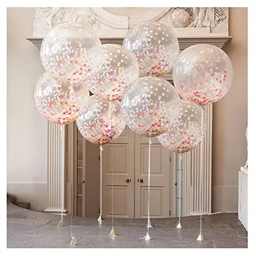 

36 inch Confetti Balloons 1pc Party Balloons Filled with Multicolored Confetti for Party Decorations for Festival Wedding