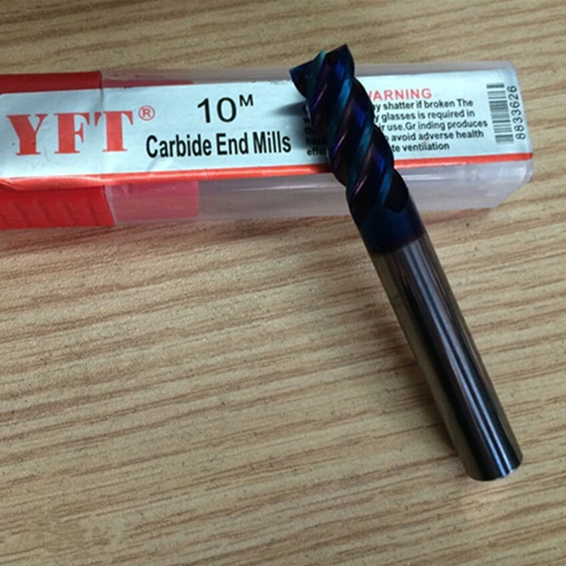 Buy YFT Milling Cutter 10mm 4 blade Carbide End Mills