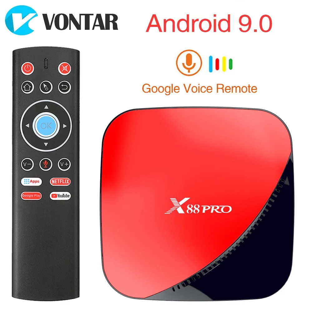 Android tv Box 9,0X88 PRO Rockchip RK3318 4GB 64GB 2,4G 5G Wifi 1080P H.265 USB3.0 4K Google Play store Netflix медиаплеер