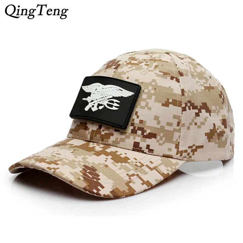 Army Digital Camo Hats For Men Hook And Loop Fastener Badge Team