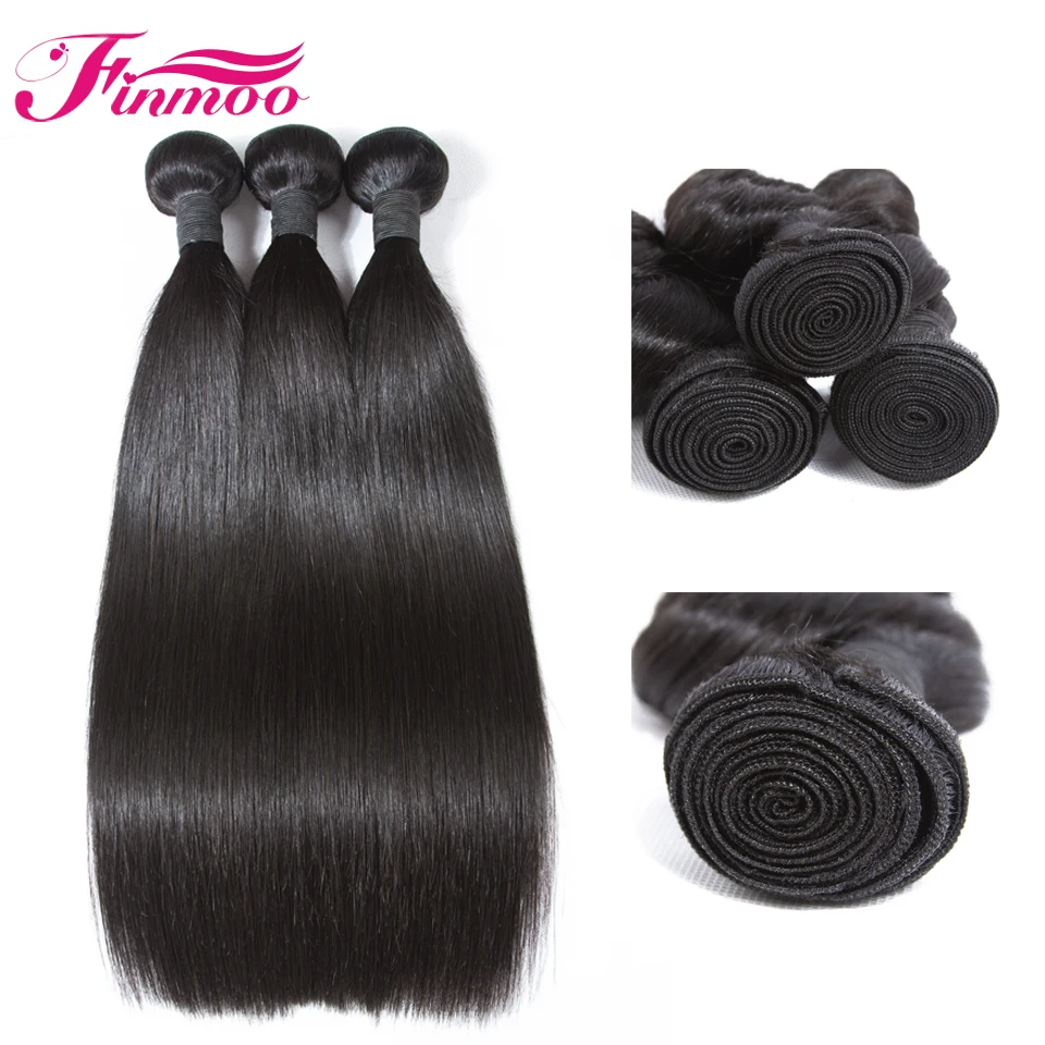 

Straight 100% Brazilian Remy Human Hair 3 Bundles With Closure Free Shipping Free Part Human Hair Bundles With 5*5 Closure