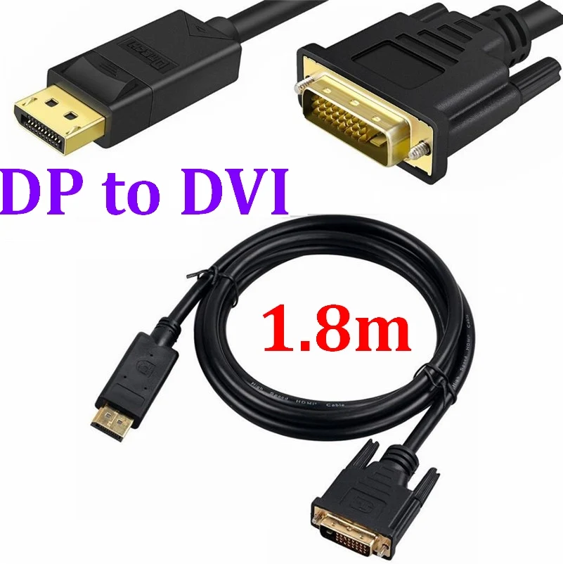 Кабель DisplayPort штекер DVI 100p Thunderbolt DP кабель преобразователь 10 футов 3 м 6 1080 1 8 шт.|cable