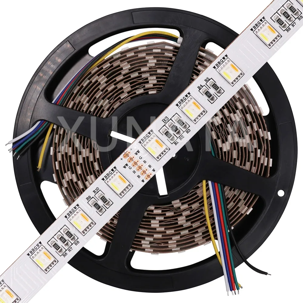 5 цветов в 1 микросхема RGB + CCT Светодиодные ленты лампы 5 M DC12V 24 V 5050 SMD 60 светодиодный s/М RGBW RGBWW ленточный светильник домашний декор, освещение