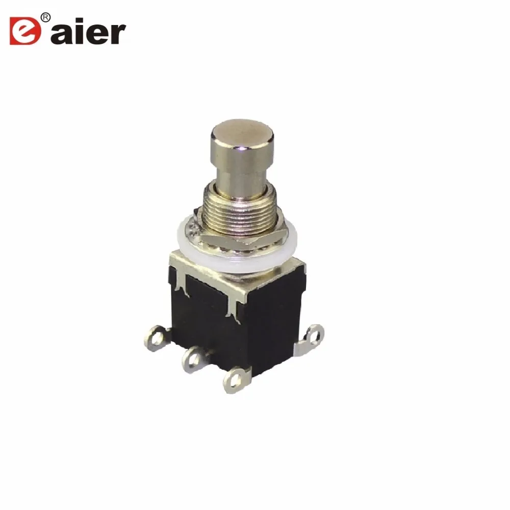 

3PCS Push Button Switch ON-(ON) Momentary 6 Pins M12X0.75 4A 125VAC 2A 250VAC Foot switches Double Pole Double Throw DPDT