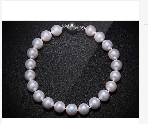 

charming 9-10mm south sea white pearl bracelet 7.5-8inch