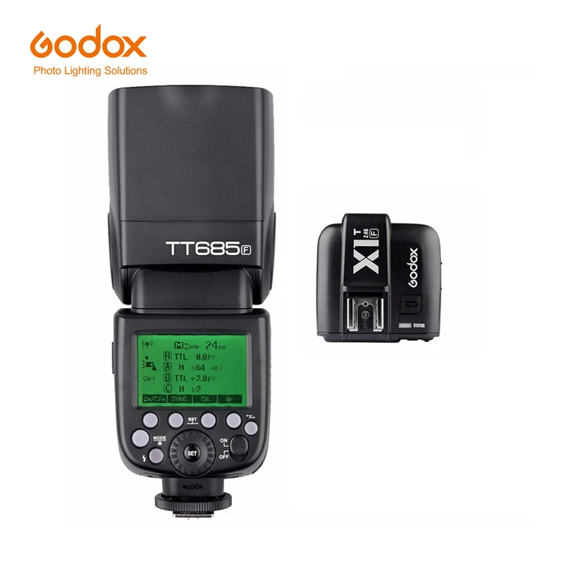 

Godox TT685F 2.4G HSS TTL GN60 Flash Speedlite+ X1T-F Trigger Transmitter Kit for Fuji X-Pro2/X-T20/X-T1/X-T2 Camera
