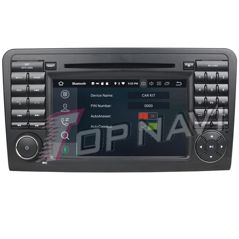Topnavi 7 ''Android 9 0 авто мультимедиа для Benz ML класса W164 (2005 2006 2012) (ML300 ML350 ML450 ML500)
