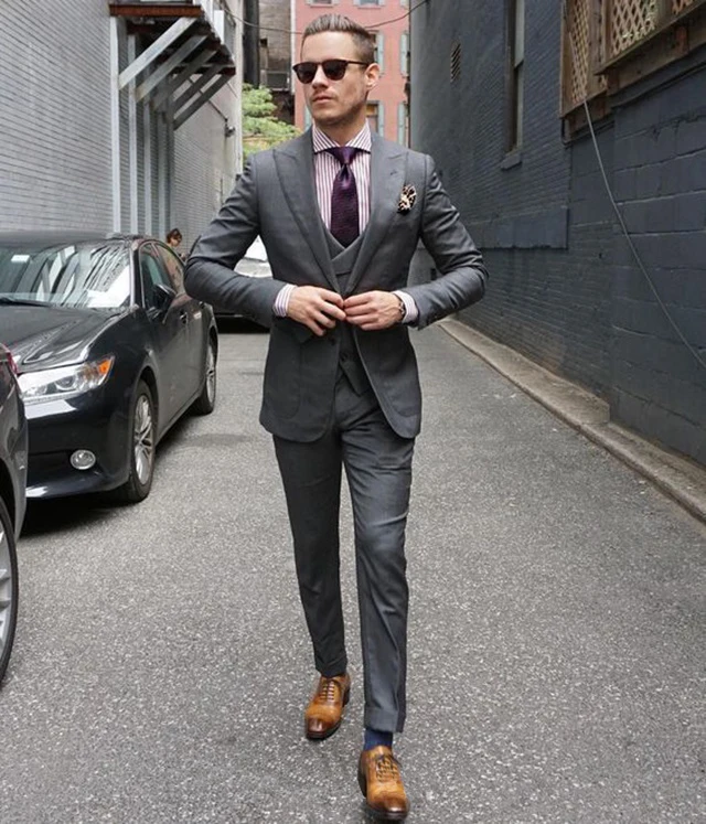 Normal slim fit 2017 Men Suit Costume Homme Formal Business mens Blazer ...