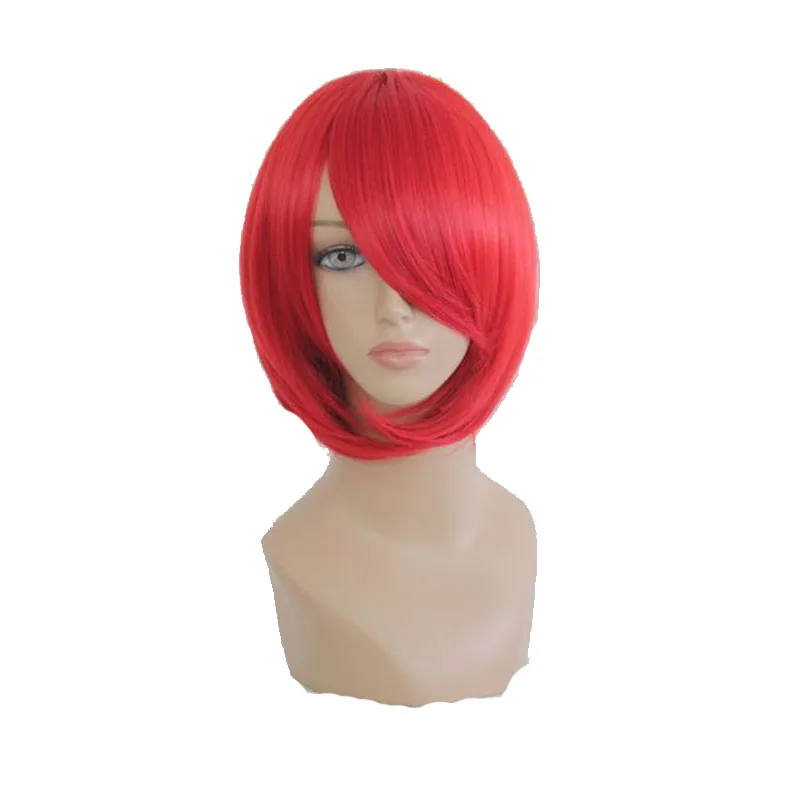 MCOSER 35 см короткий красный синтетический парик для косплея Высокая температура волокна волос WIG-075A