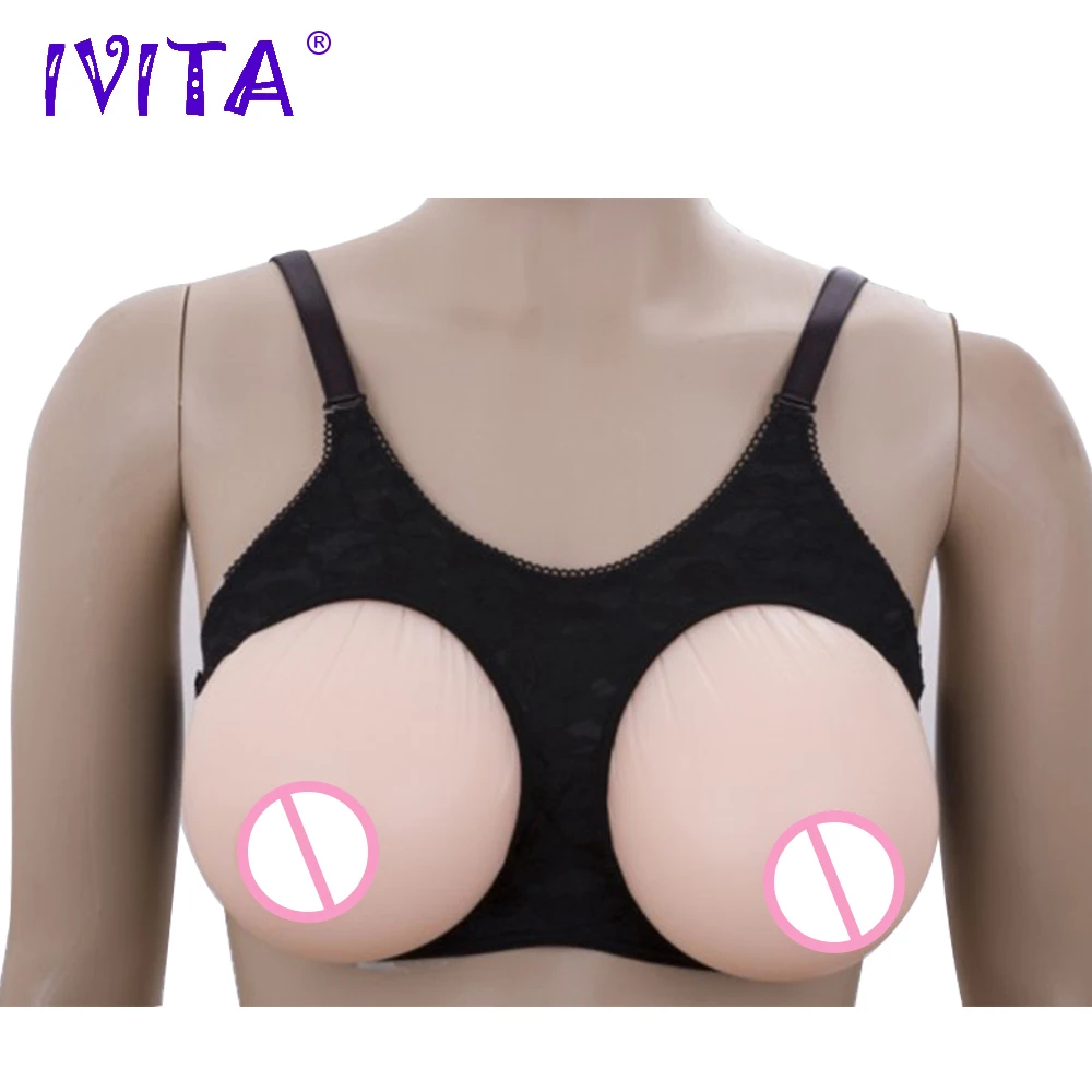 

IVITA 5000g Realistic Silicone Breast Forms With Shoulder Straps For Crossdresser Transvestite Drag Queen Transgender