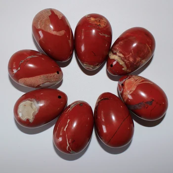 

1 piece natural red jasper 45mm*30mm drilled Yoni Egg for Kegel Exercise Pelvic Floor Muscle Exerciser Jade Egg Massage Ball