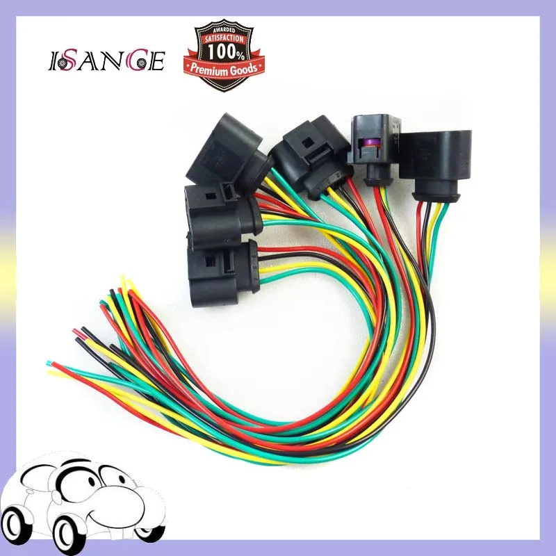 

ISANCE Ignition Coil Connector Plug Wires For Audi VW Beetle CC Eos GTI Golf Jetta Passat Rabbit Tiguan OE# 1J0998724 1J0973724