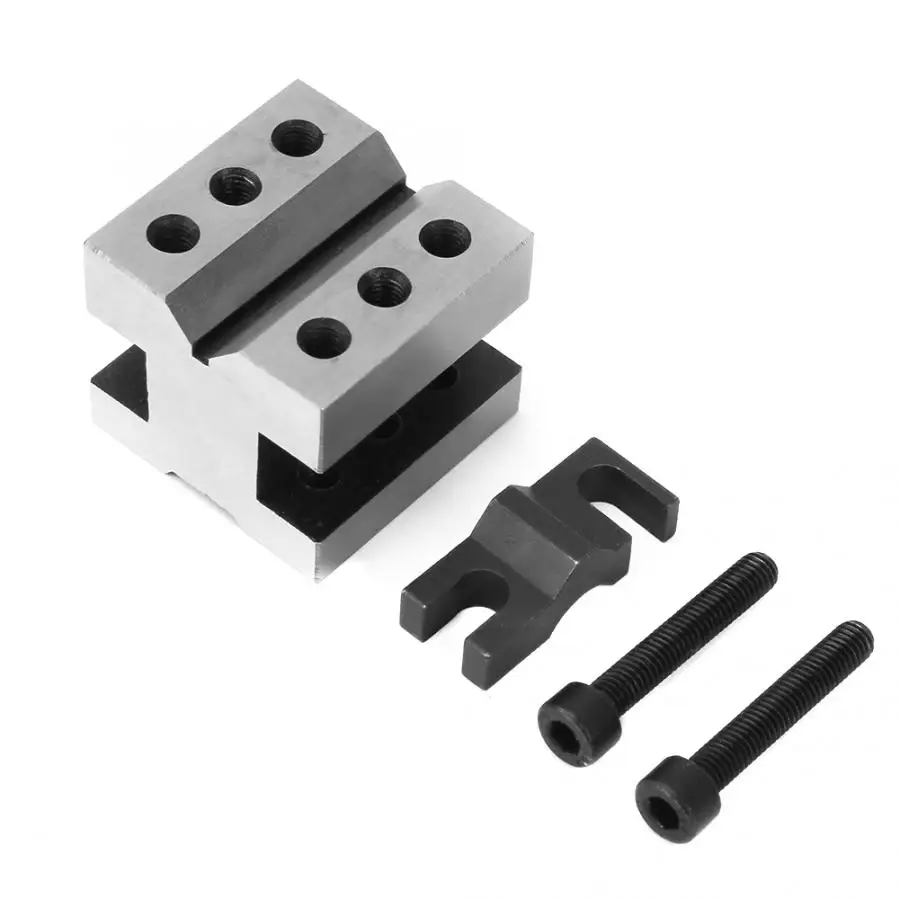 

2pcs Precise 35x35x30mm 90 Degree Machinist V Block Ground Pair with Clamp