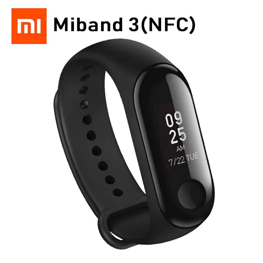 Смарт браслет Xiaomi Mi Band 3 NFC Bluetooth 4 2 фитнес трекер OLED дисплей 0 78