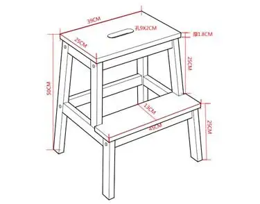 Ikea Bekvam Step Stool Solid Wood Foot Stool Morden Contracted