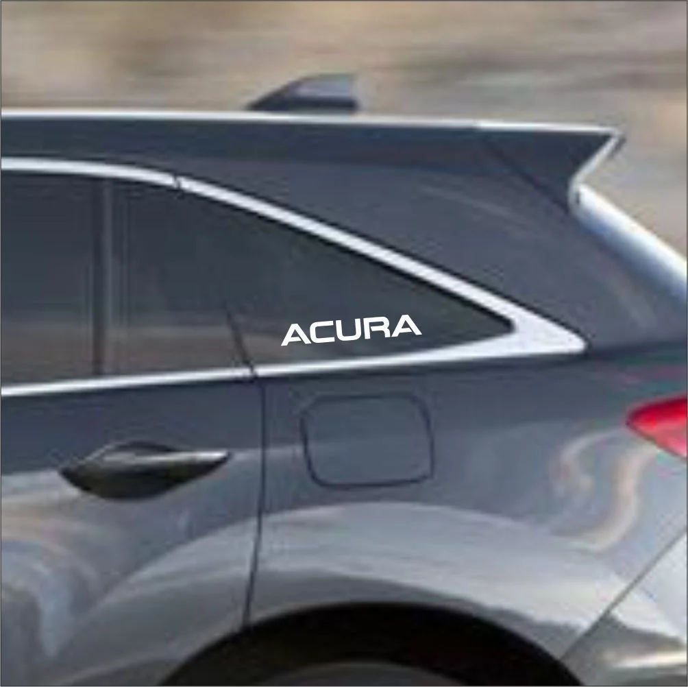2pcs ACURA LOGO DOOR HANDLE DECAL STICKER EMBLEM M1 5/" x 3//4/" 12.8 x 1.9 cm