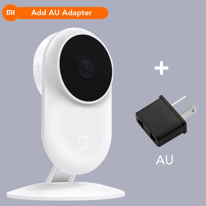 Xiaomi Mijia 1080P IP камера 130 градусов FOV ночного видения 2,4 ГГц Xioami домашний комплект безопасности монитор CCTV - Цветной: Add AU Adapter