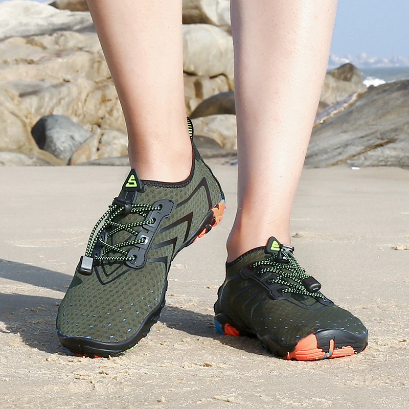 Быстросохнущие кроссовки Летняя обувь Мужские дышащие пляжные шлёпанцы для женщин дышащая обувь для взрослых женщин обувь для плавания