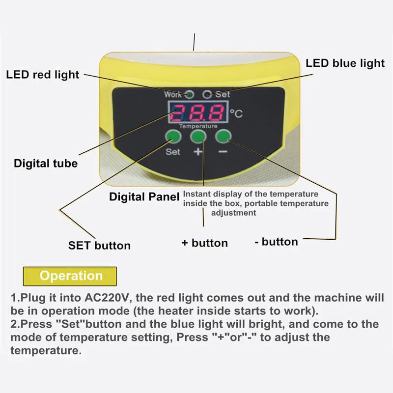 VOGVIGO 7 Digital Chicken Duck Egg Incubator Temperature Control Automatic Turning/Chicken Hatcher encubadoras para pollos