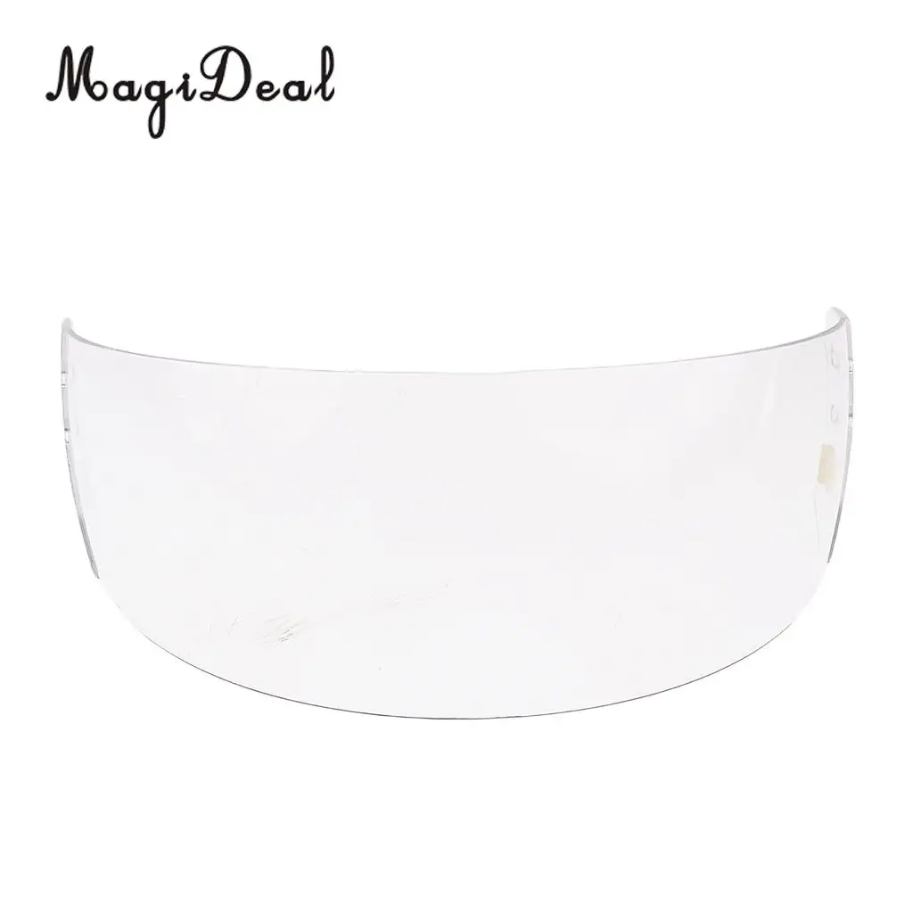 MagiDeal High Quality CE Approval Anti-Fog Anti-Scratch Ice Hockey Visor Shield With Mounting Hardwares Replacement Acce 39x9cm