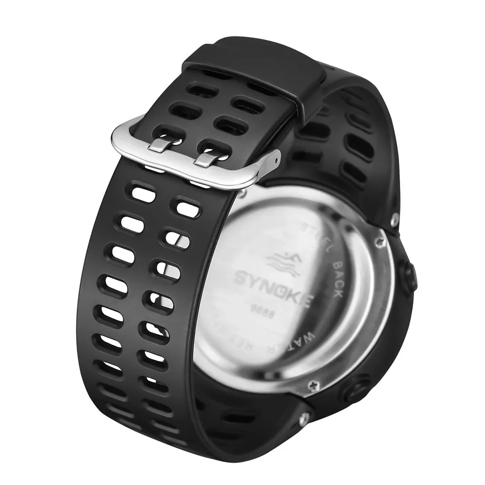 SYNOKE многофункциональные 50 м водонепроницаемые часы светодиодный цифровые часы двойного действия электронные часы цифровые часы модные gif мужские watc
