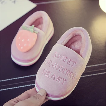 

Cotton Slippers Winter Children Cartoon Cute Bag with Warm Indoor Skid Boy Girl