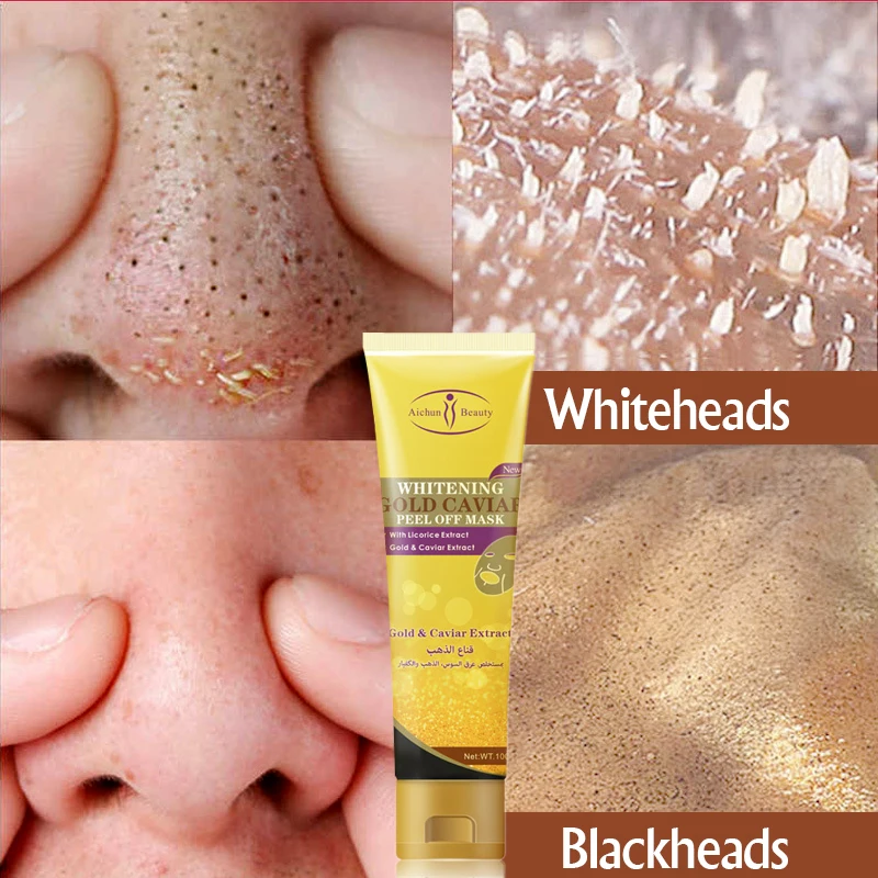 

AiChun Golden Peel Mask Gold Powder Particles Blackhead Remover Shrink Pores Anti-acne Fade Freckle Facial Cleansing Mask Care