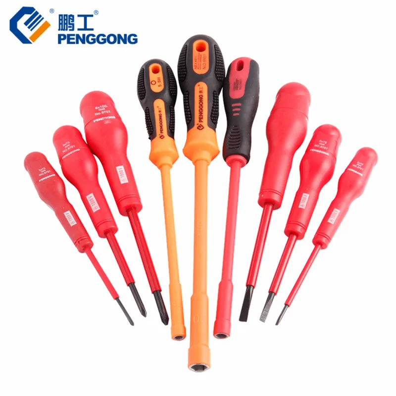 PENGGONG изолированный Набор отверток магнитные насадки для электронных Phillips с