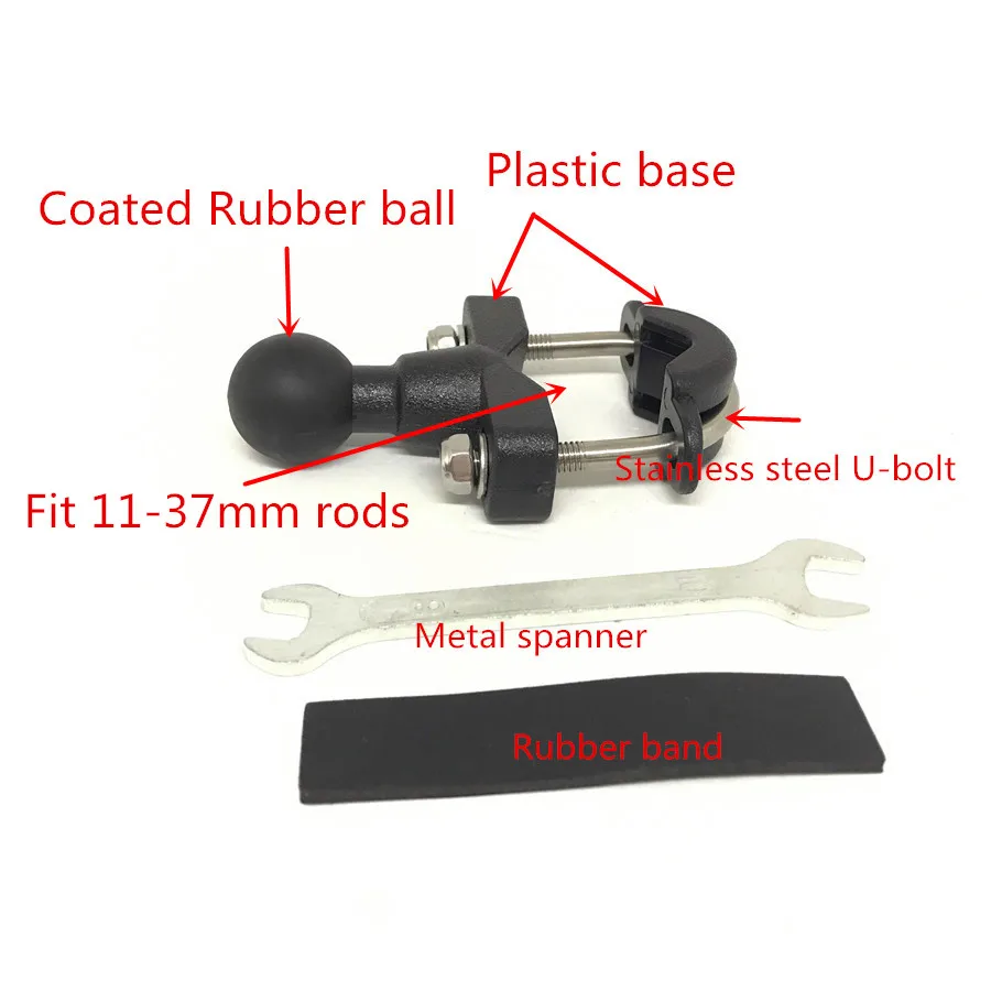 U Bolt Motorcycle Bike Handlebar Rail Mount Base (6)