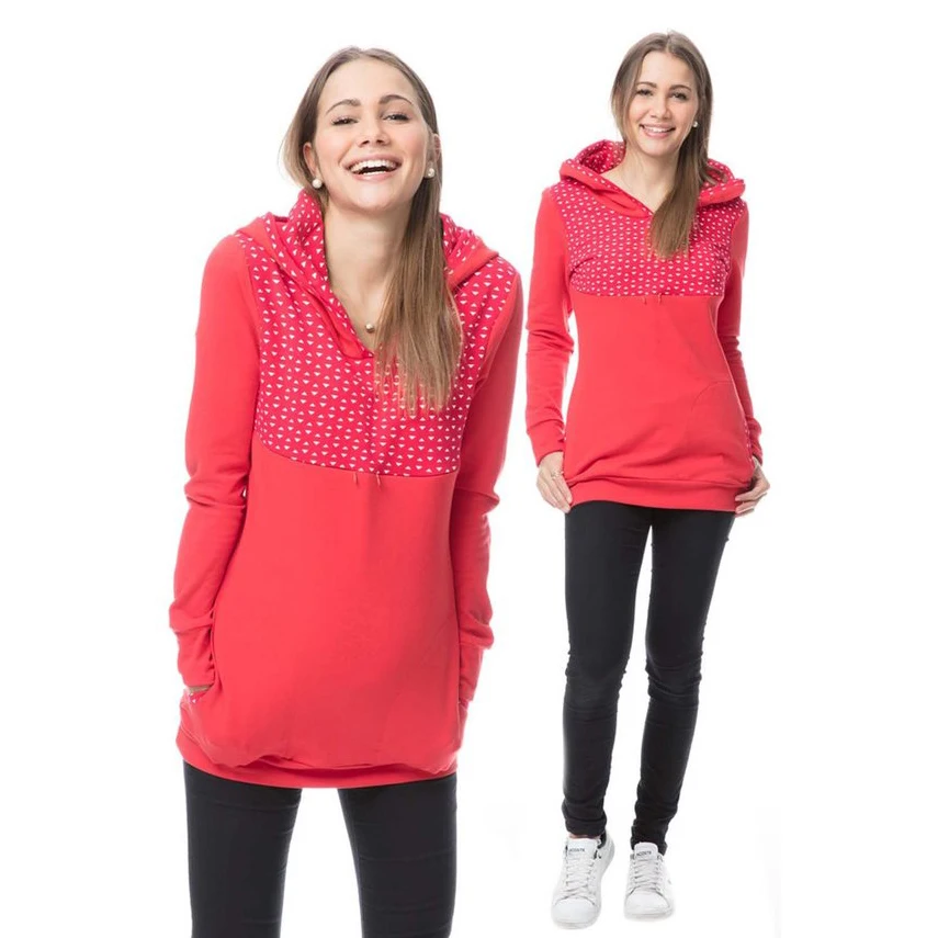 Thicken Nursing Mothers Breastfeeding Hoodie Sweatshirt Winter Maternity Clothing Pregnancy Lactation Clothes For Pregnant Women (5)