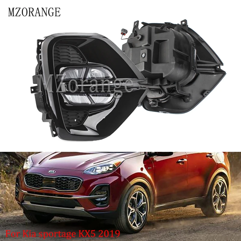 

MZORANGE Car Drl For Kia Sportage 2019 KX5 led DRL Front Fog Lamp Cover Daytime Running Light Daylight