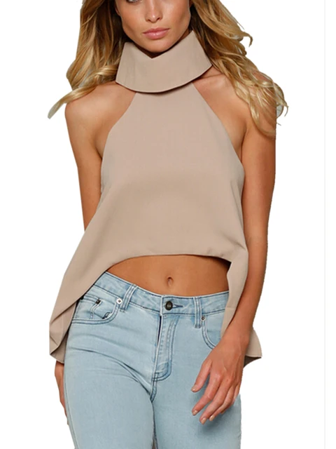high low crop top