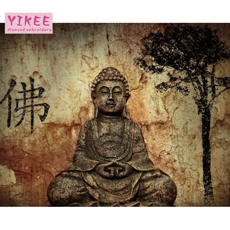 

YIKEE painting diamond buddha Diamond Embroidery Sale Diamond Art Mosaic Crystal Handicraft Wall h583
