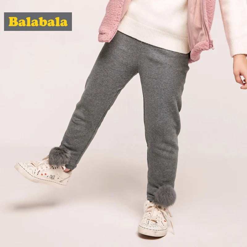 

Balabala Todder Girl Fleece-Lined Pull-on Pants Kids Girl Sweatpants Sport Pants Trousers with Elasticized Waistband for Winter