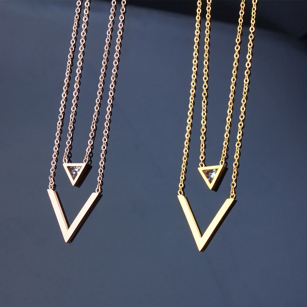 

SHE WEIER Korea stainless steel necklaces & pendants chain necklace women collar shell women's clothing accessories zircon gold